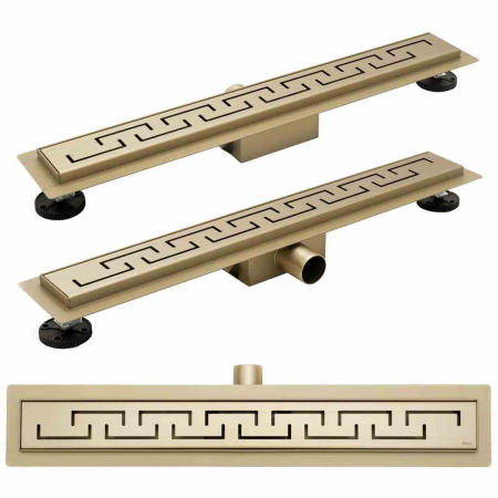 DUȘ - Rigolă scurgere duș lungime 90 cm culoare auriu lucios model Greek Gold