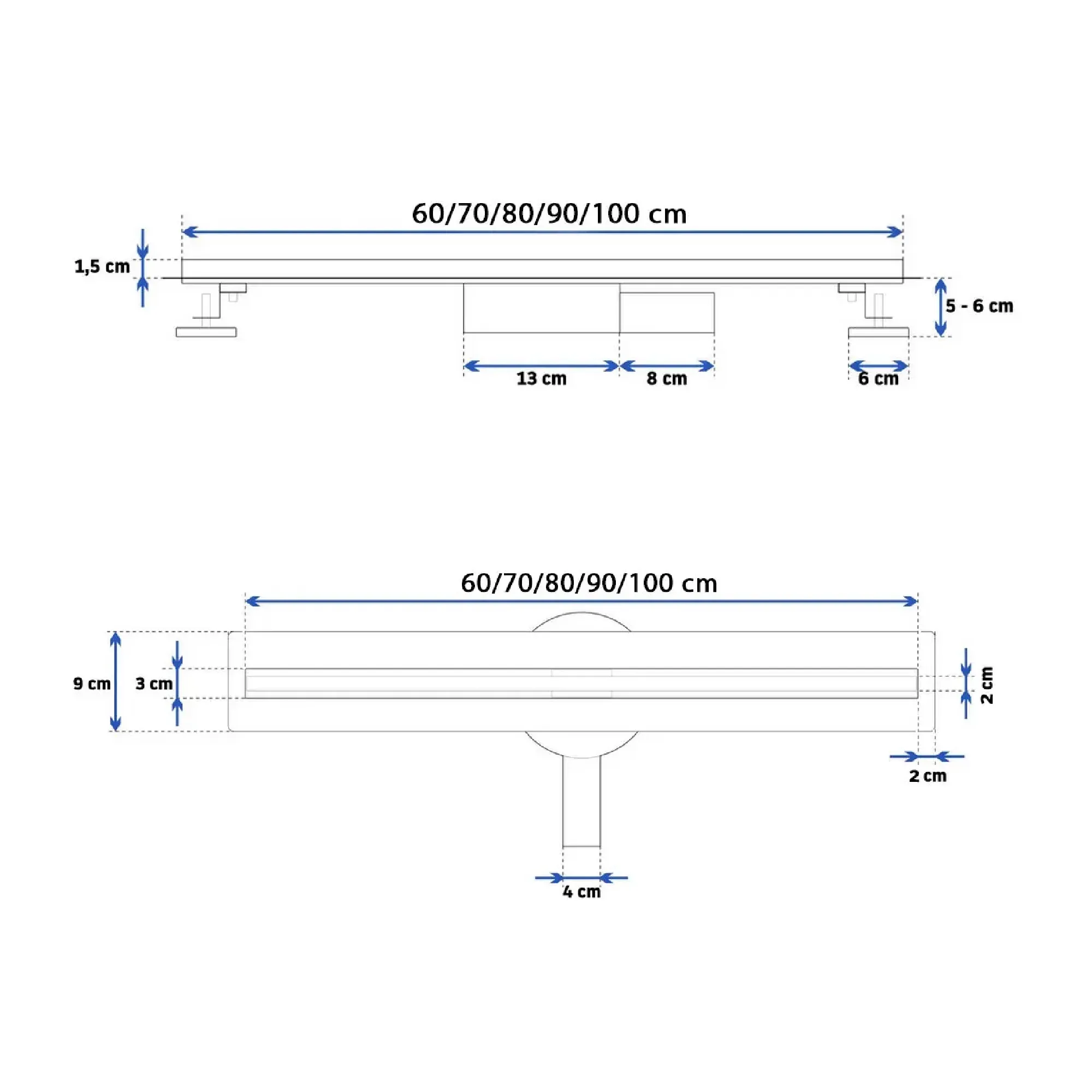 Rigolă scurgere duș lungime 50 cm culoare auriu lucios model Neo Slim Pro Gold [7]