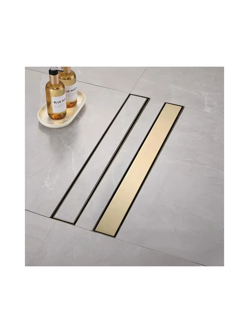 Rigolă scurgere duș lungime 70 cm culoare auriu periat model Neox Brush Gold [1]