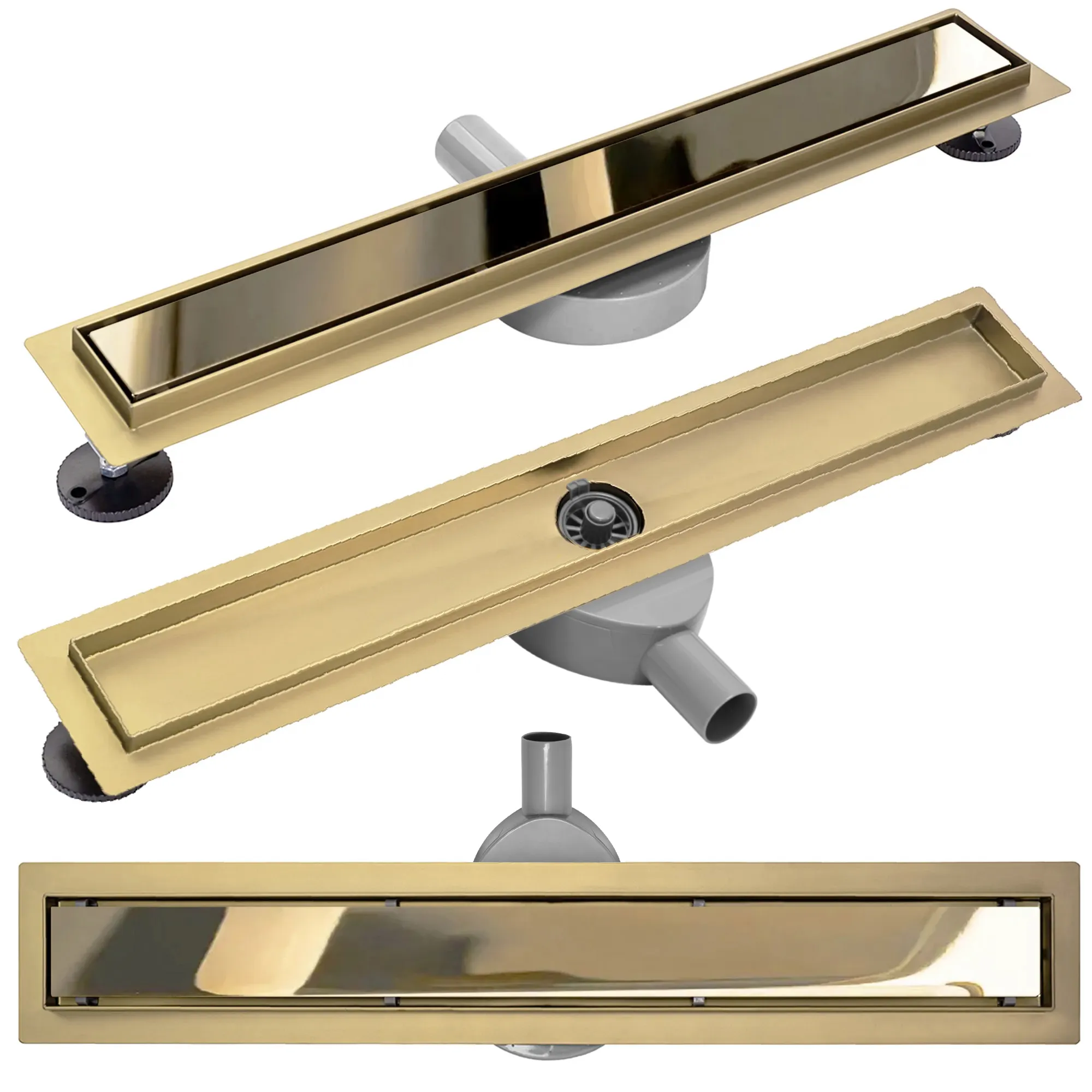 DUȘ - Rigolă scurgere duș lungime 100 cm culoare auriu lucios model Neo Pure Pro Gold