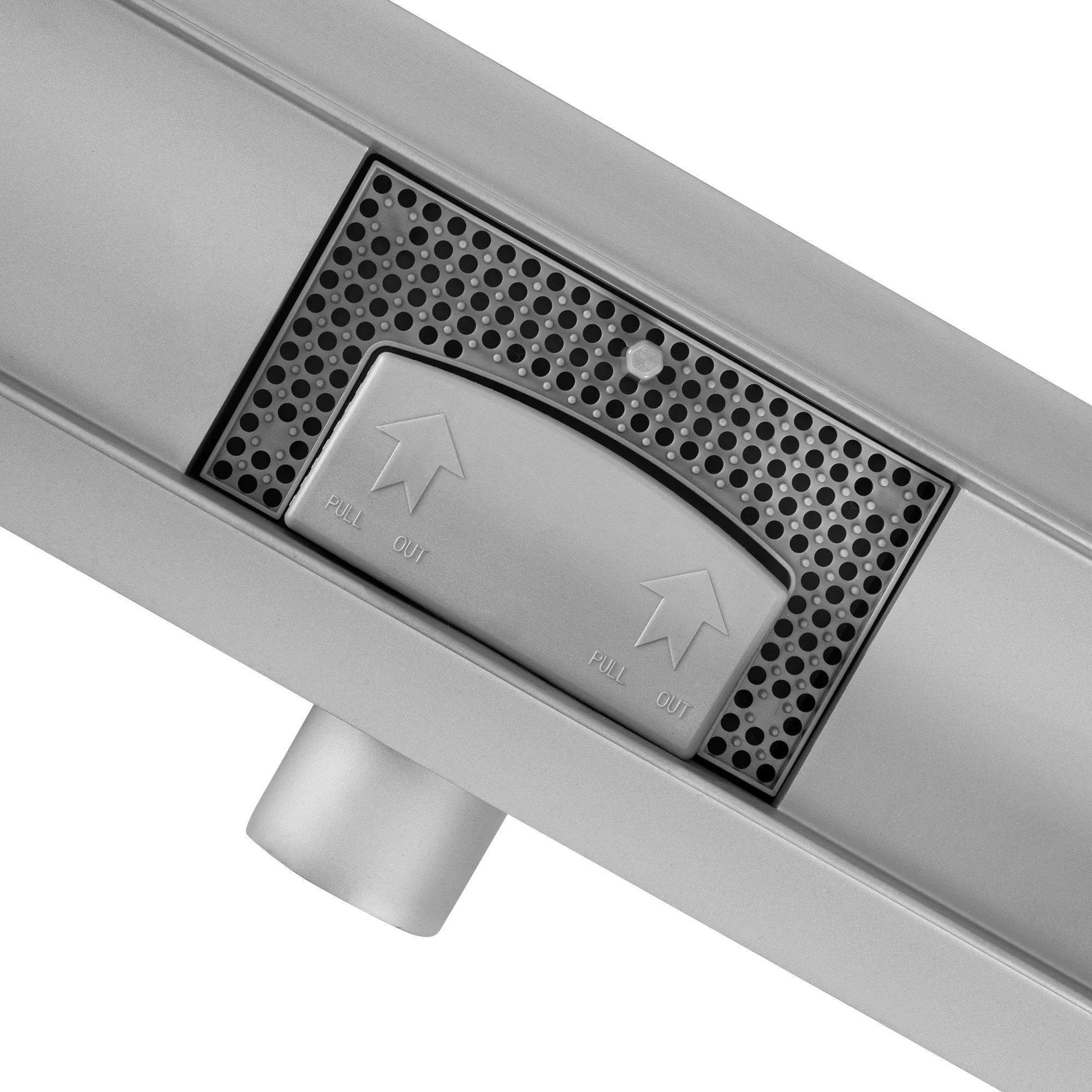 Rigolă scurgere duș lungime 60 cm culoare crom periat model Neox Brush Nickel [2]