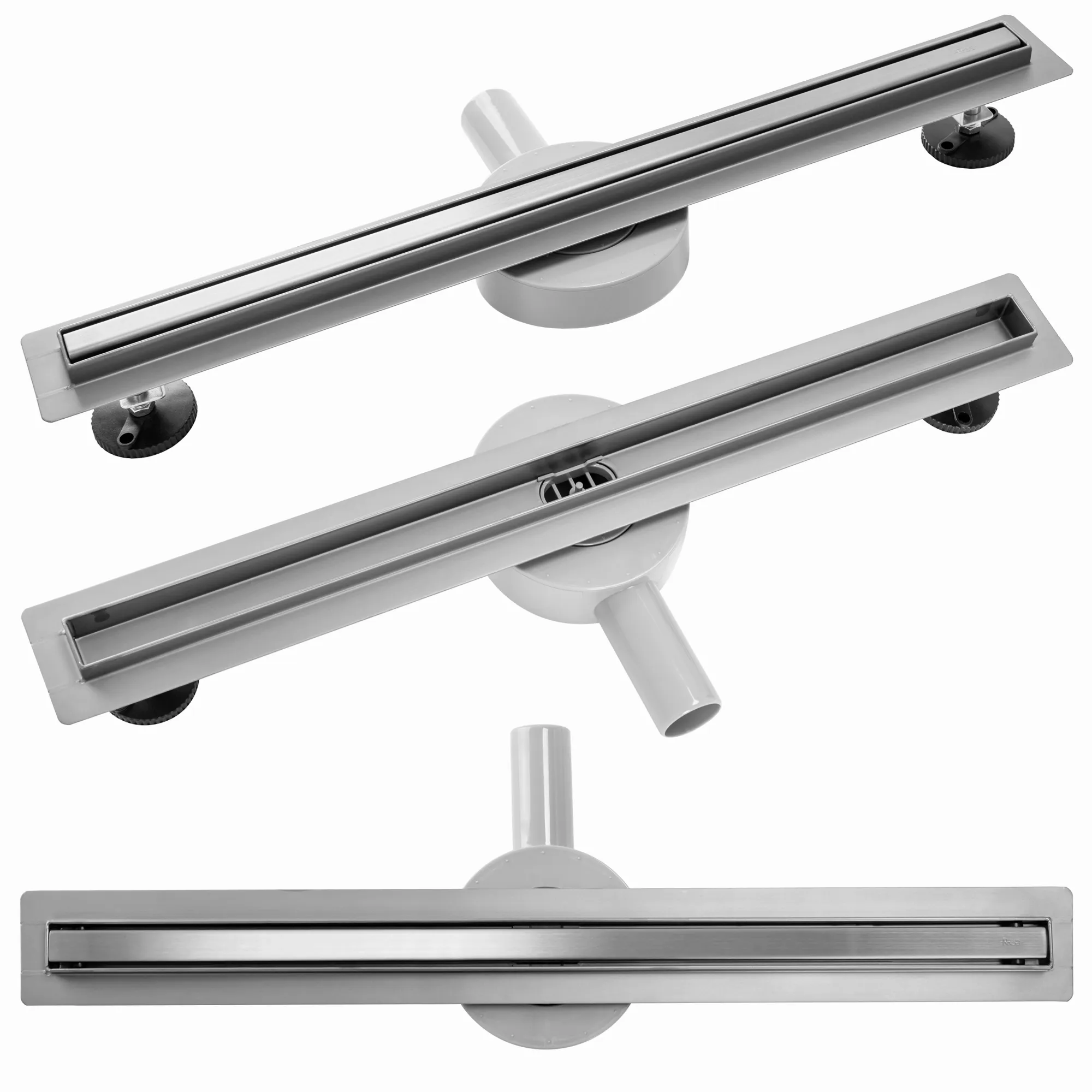 Rigole duș - Rigolă scurgere duș lungime 90 cm culoare crom periat model Neo Slim Pro Brushed Inox