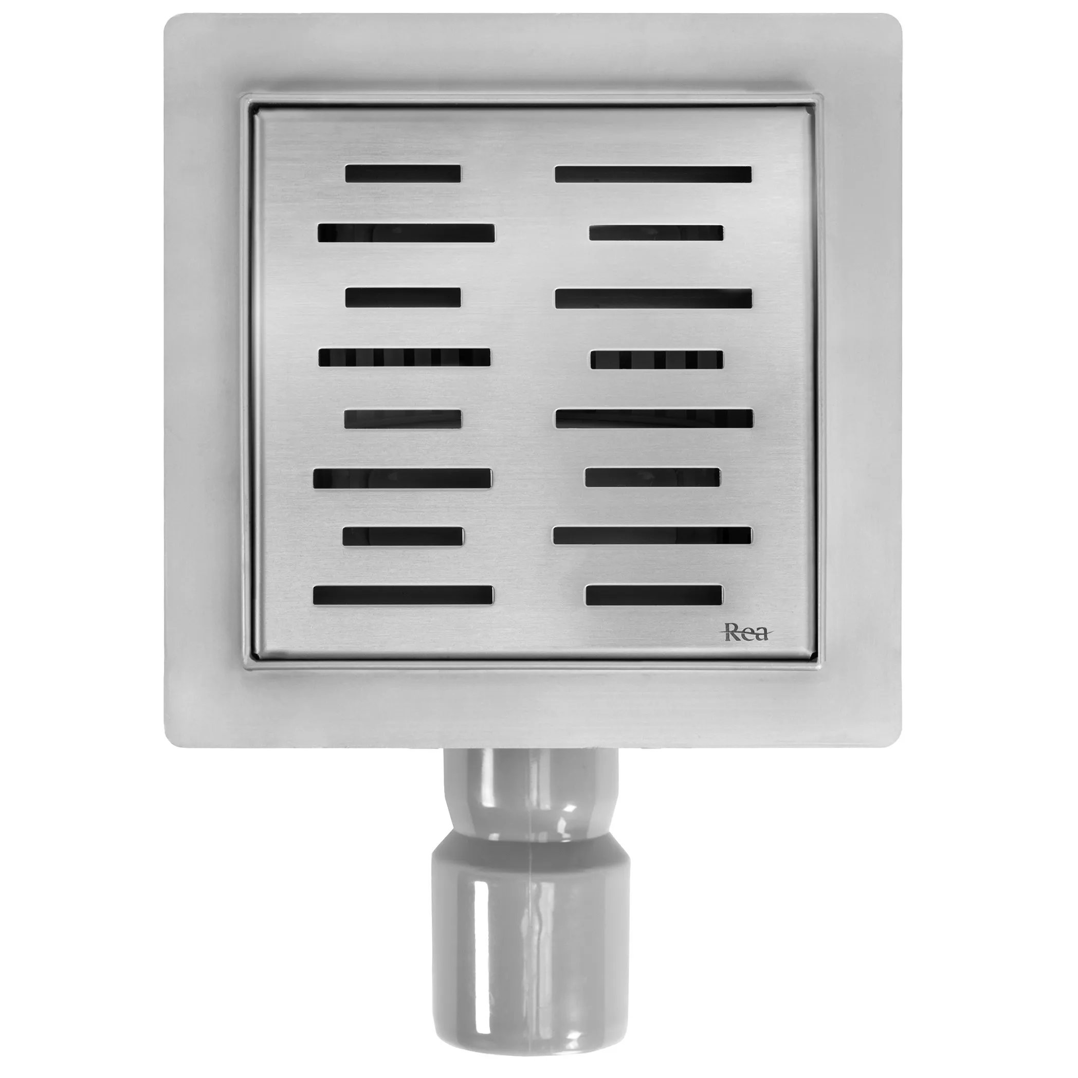 Sifon pentru pardosea mărime 12x12 cm culoare crom periat model Line Nickel Brush [1]