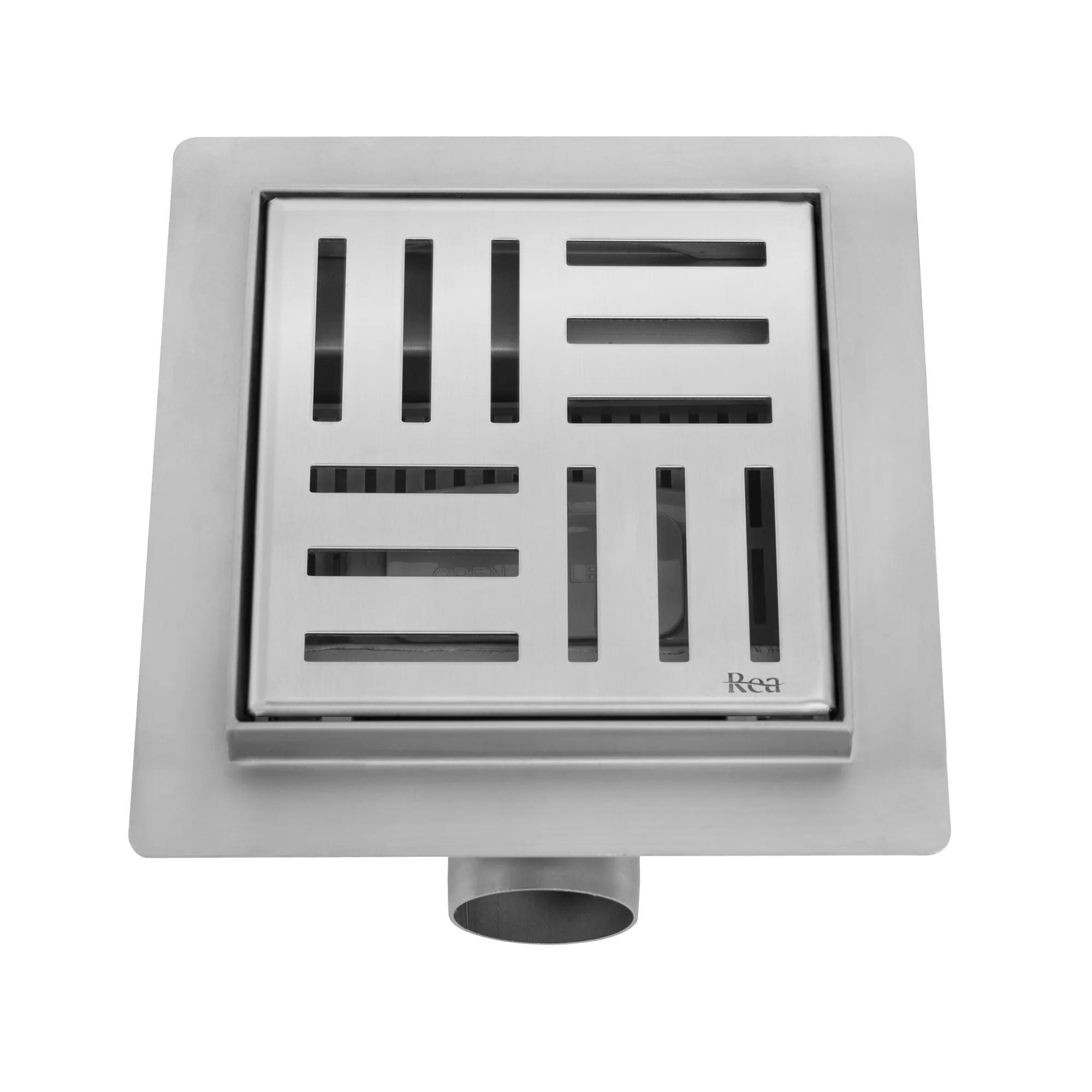 Sifon pentru pardosea mărime 12x12 cm culoare crom periat model Cross Nickel Brush [3]