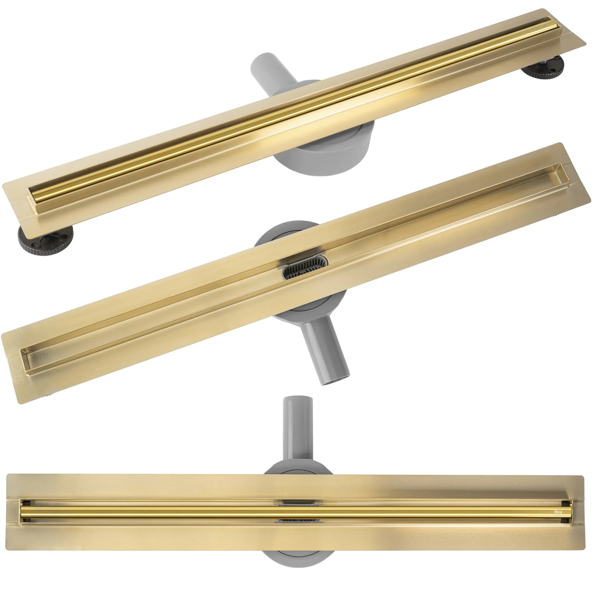 Rigolă scurgere duș lungime 60 cm culoare auriu lucios model Neox Slim Pro Gold