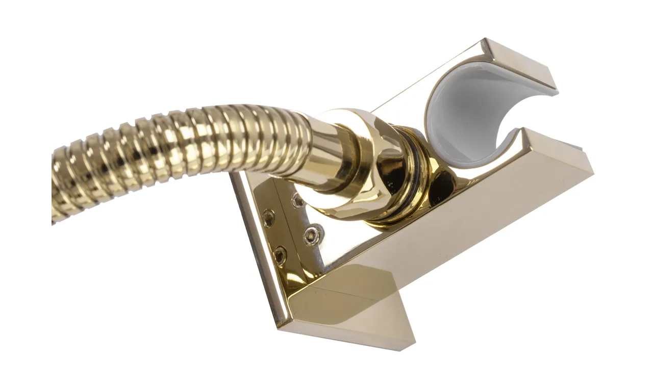 Set de duș culoare auriu înălțime 18 cm material alamă model Fenix Gold [3]