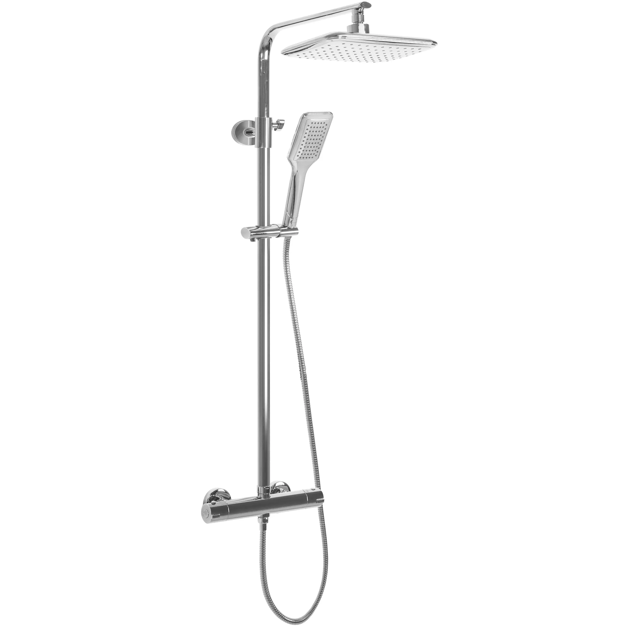Set de duș culoare crom înălțime 120 cm material alamă/ABS model Tom Chrome