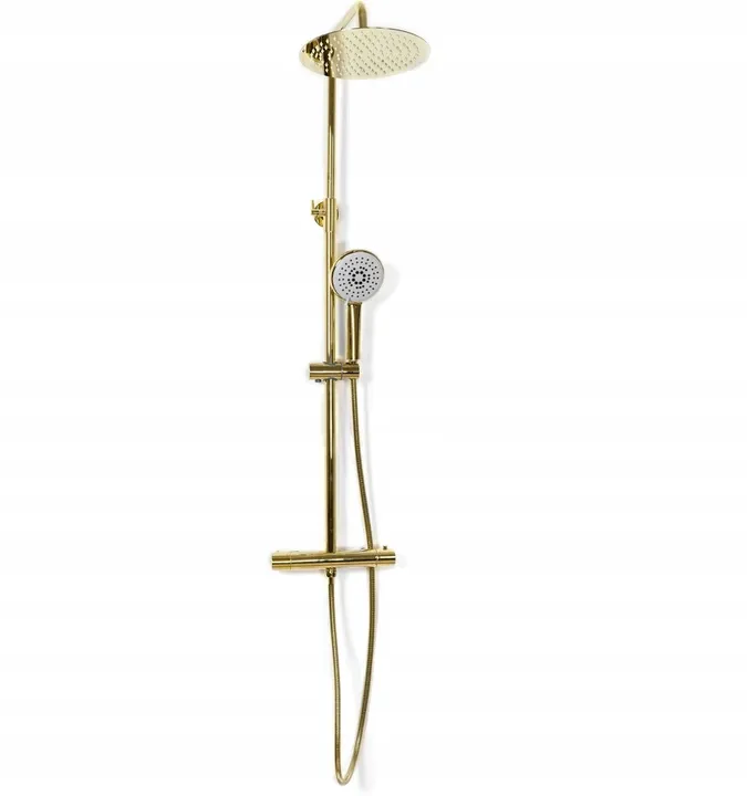 Baterii duș - Set de duș culoare auriu înălțime 123 cm material alamă/ABS model Vincent Gold