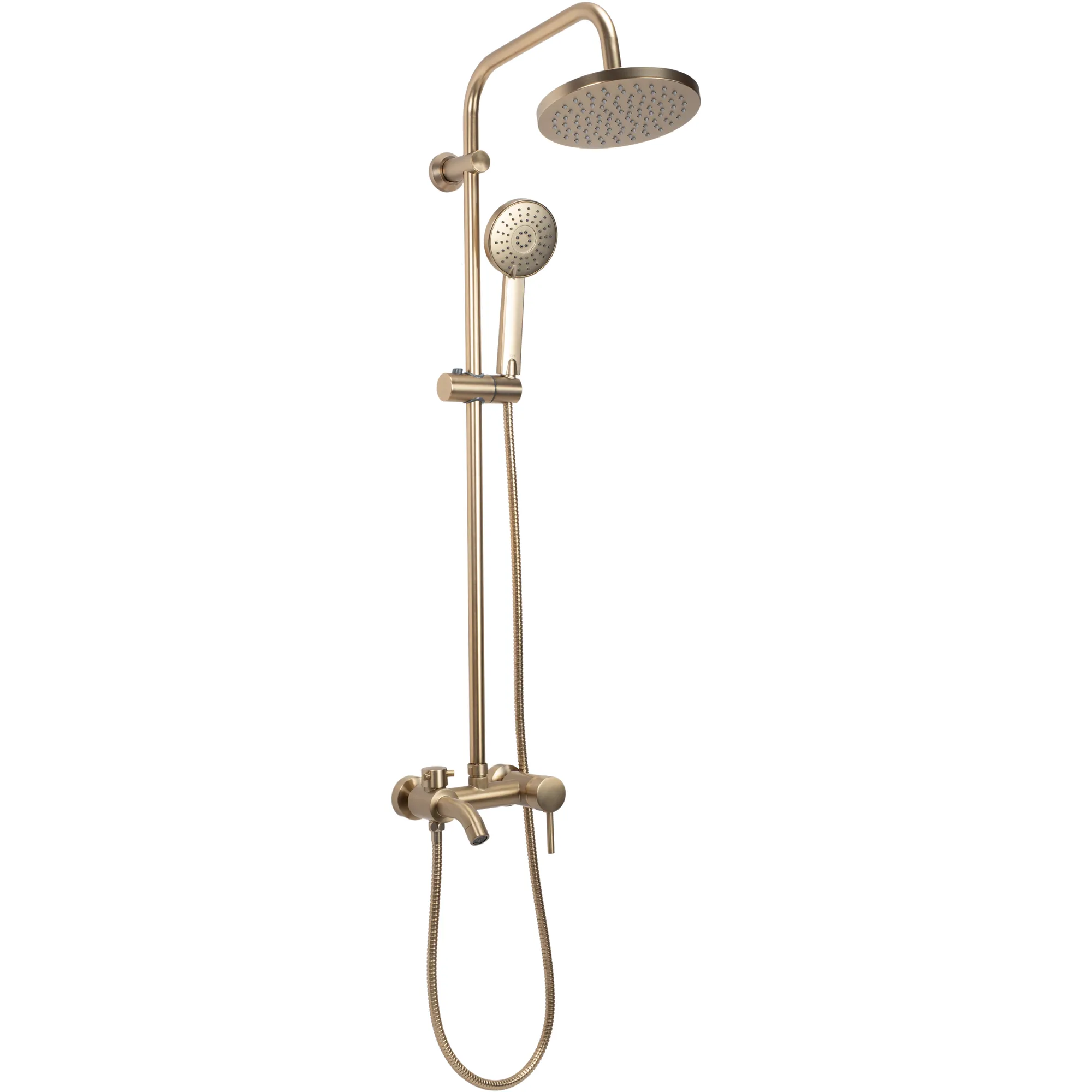 BATERII SANITARE - Set de duș culoare auriu periat înălțime 100 cm material alamă/ABS model Luis Gold Brushed