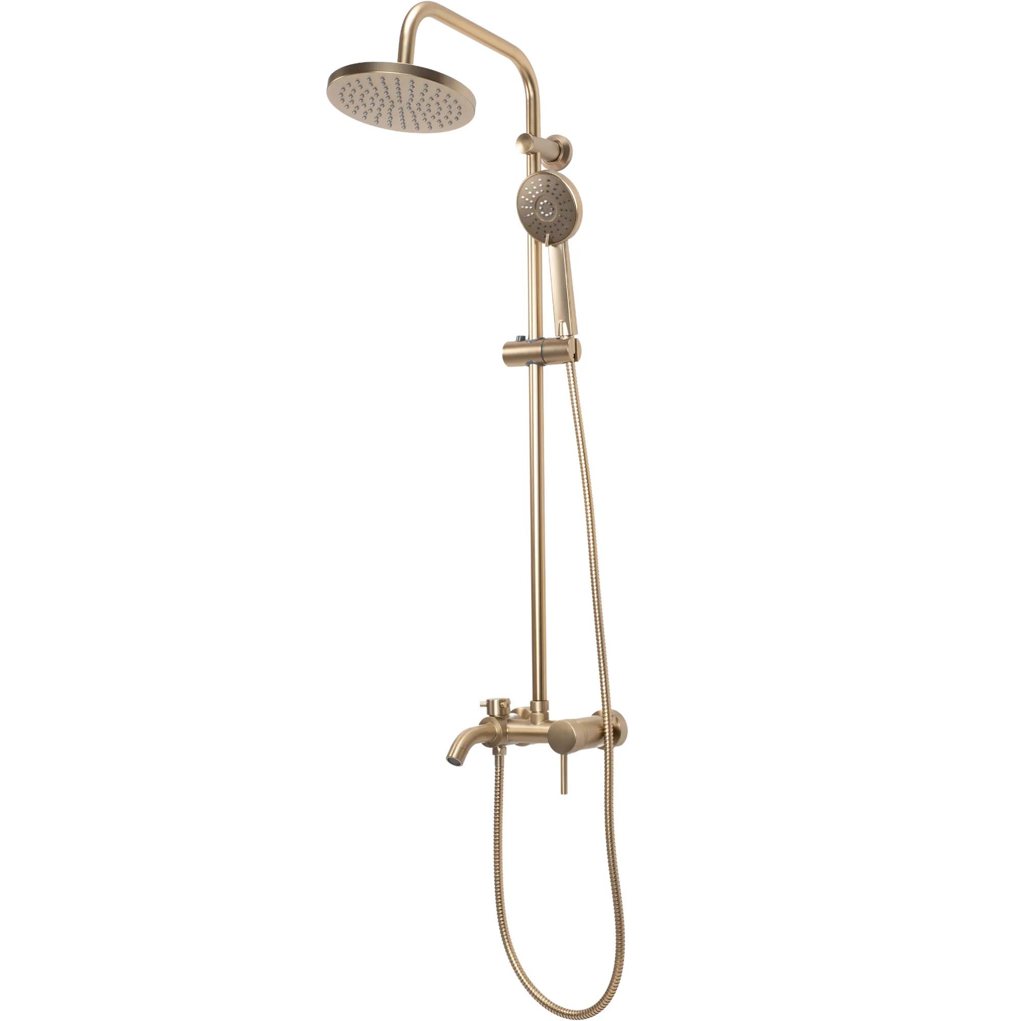 Set de duș culoare auriu periat înălțime 100 cm material alamă/ABS model Luis Gold Brushed [2]