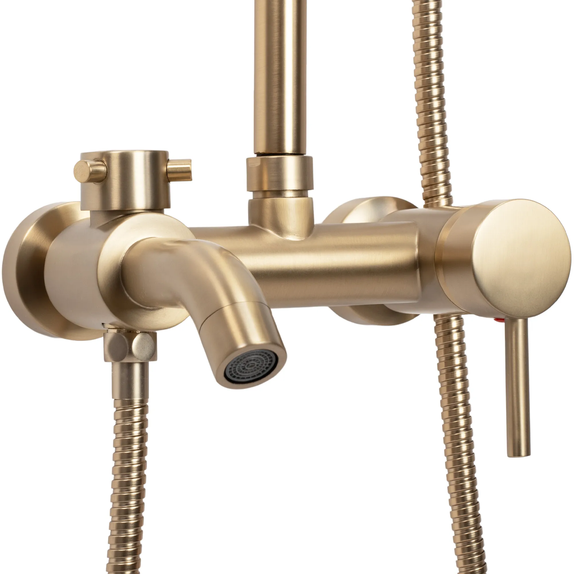 Set de duș culoare auriu periat înălțime 100 cm material alamă/ABS model Luis Gold Brushed [7]