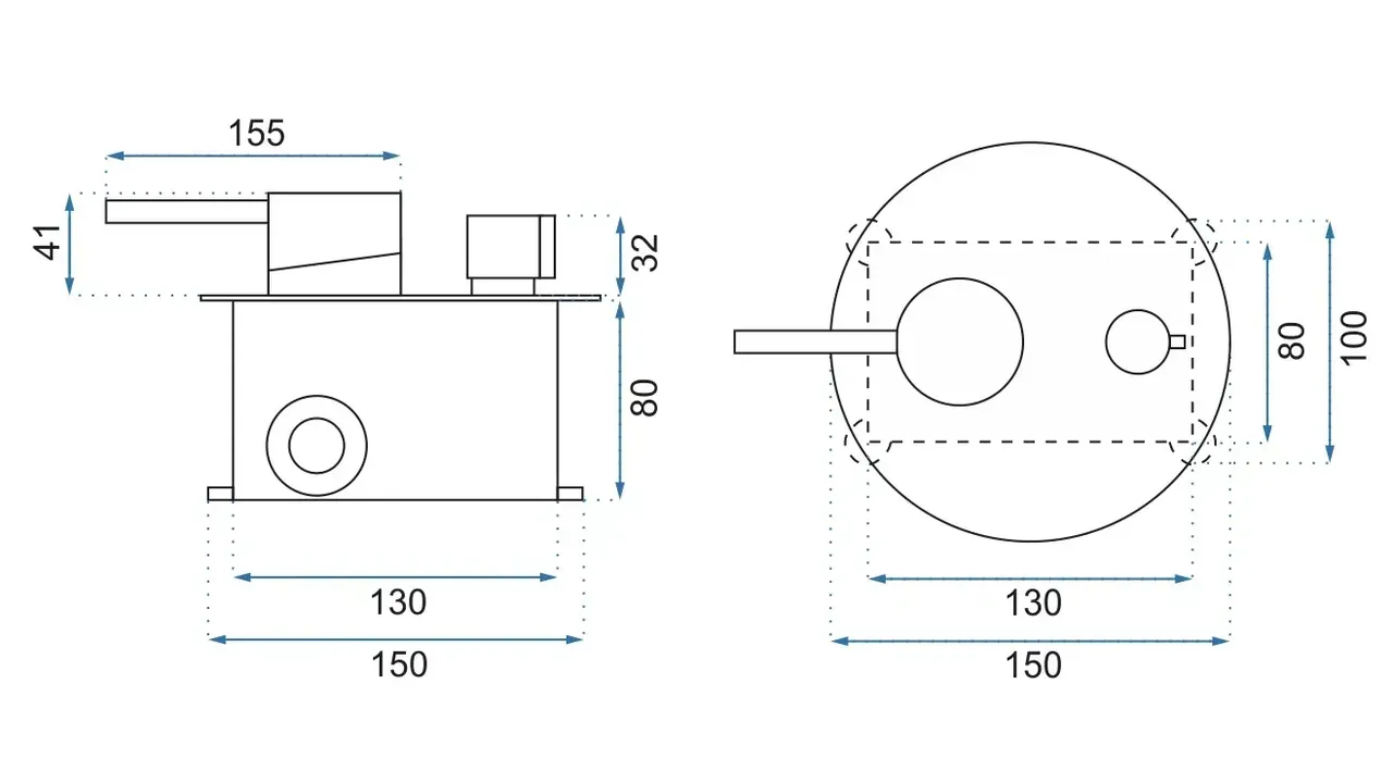 Baterie cadă culoare crom înălțime 16 cm material alamă model Lungo Chrome + Box [5]