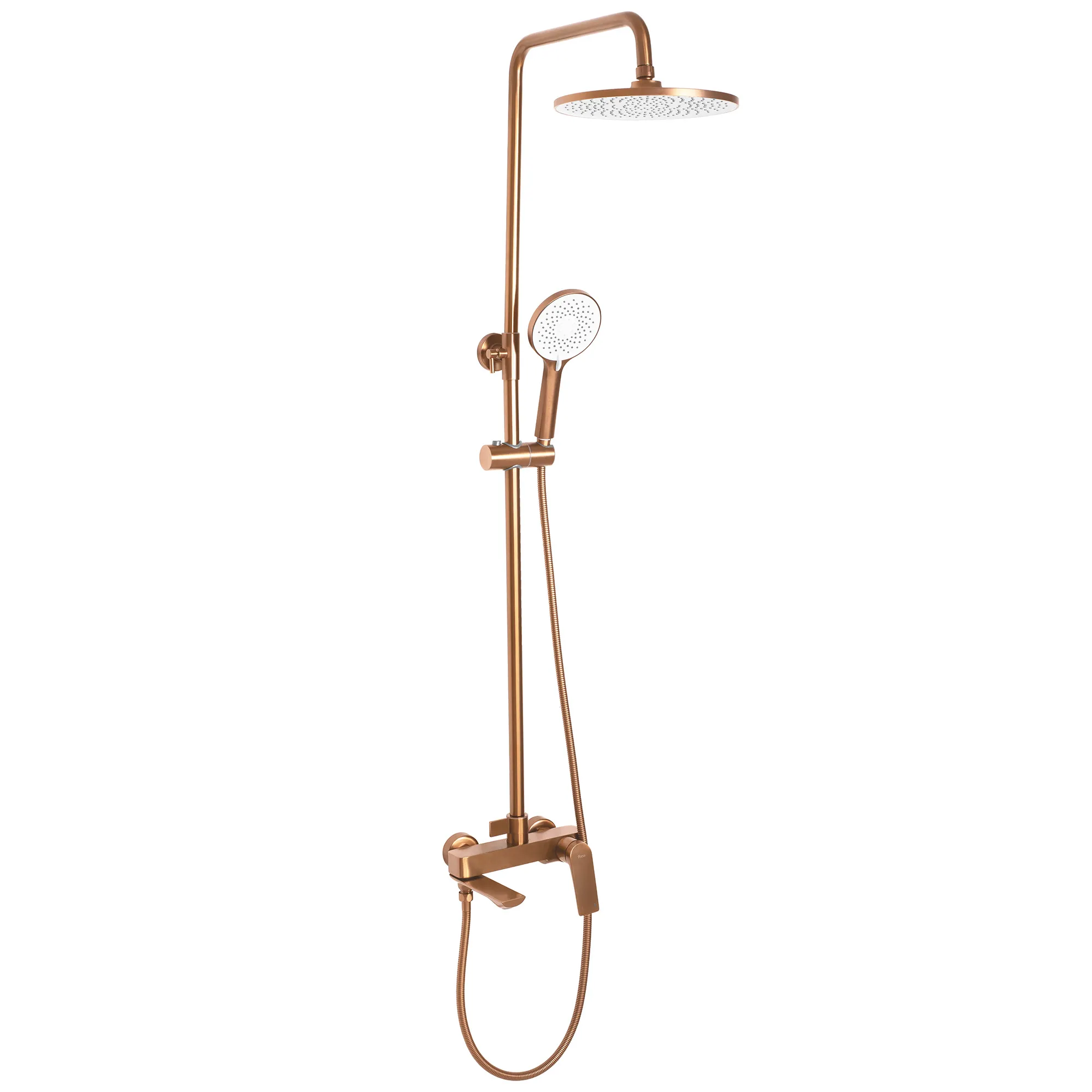 Set de duș finisaj cupru periat înălțime 130 cm model Avalon Copper Brushed