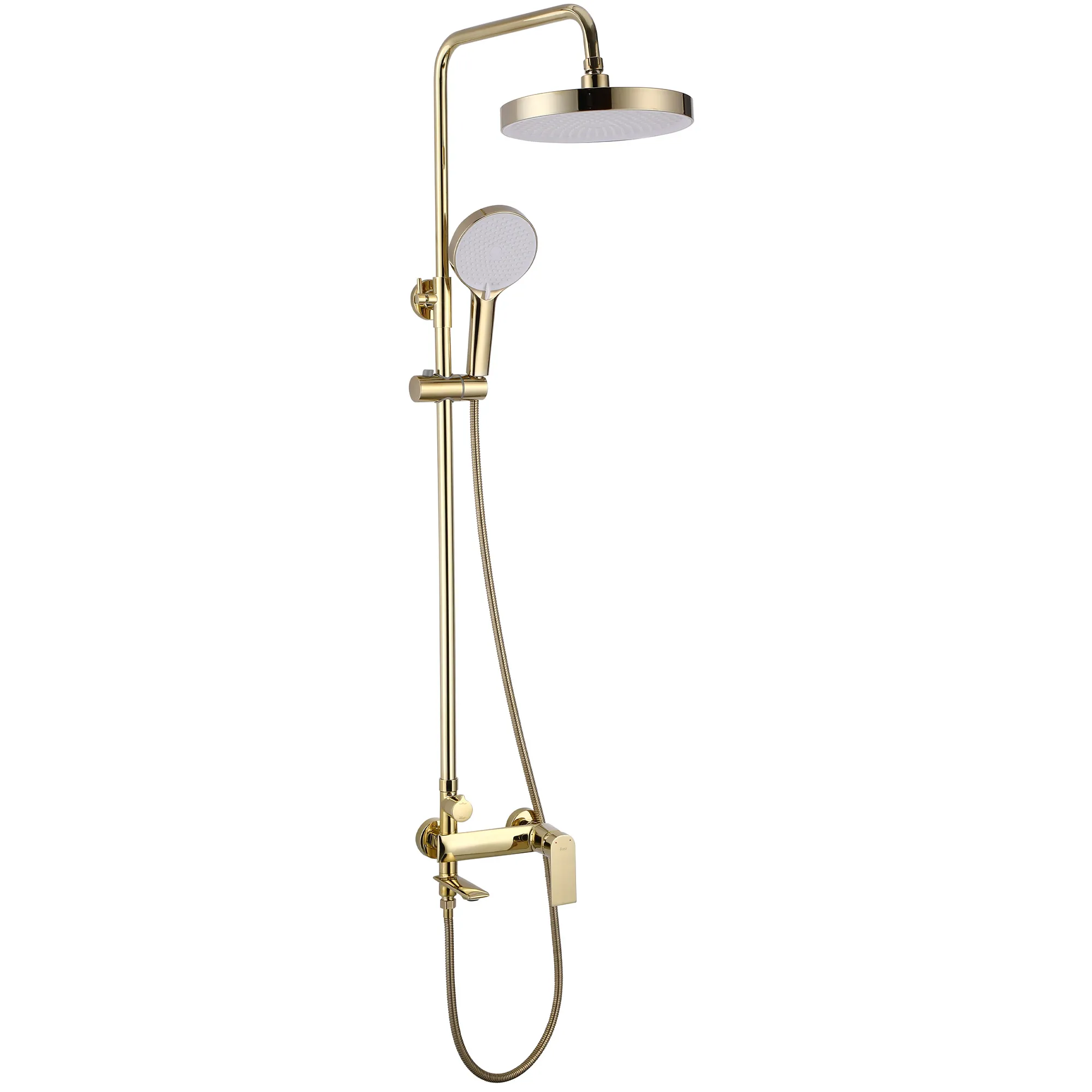 Baterii duș - Set de duș culoare auriu înălțime 136 cm material alamă/ABS model Veneta Gold