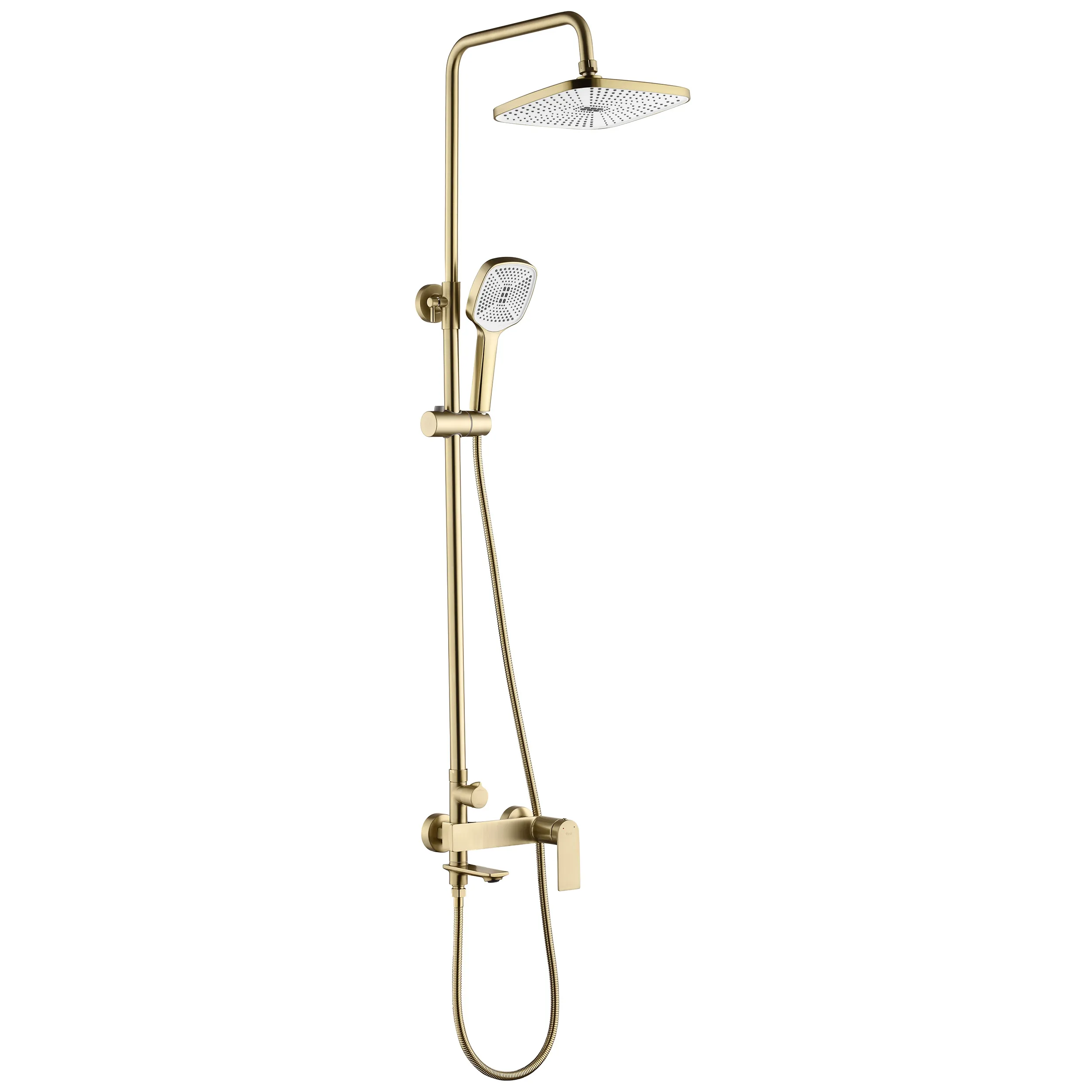 Baterii duș - Set de duș culoare auriu periat înălțime 135 cm model Storm Gold Brush