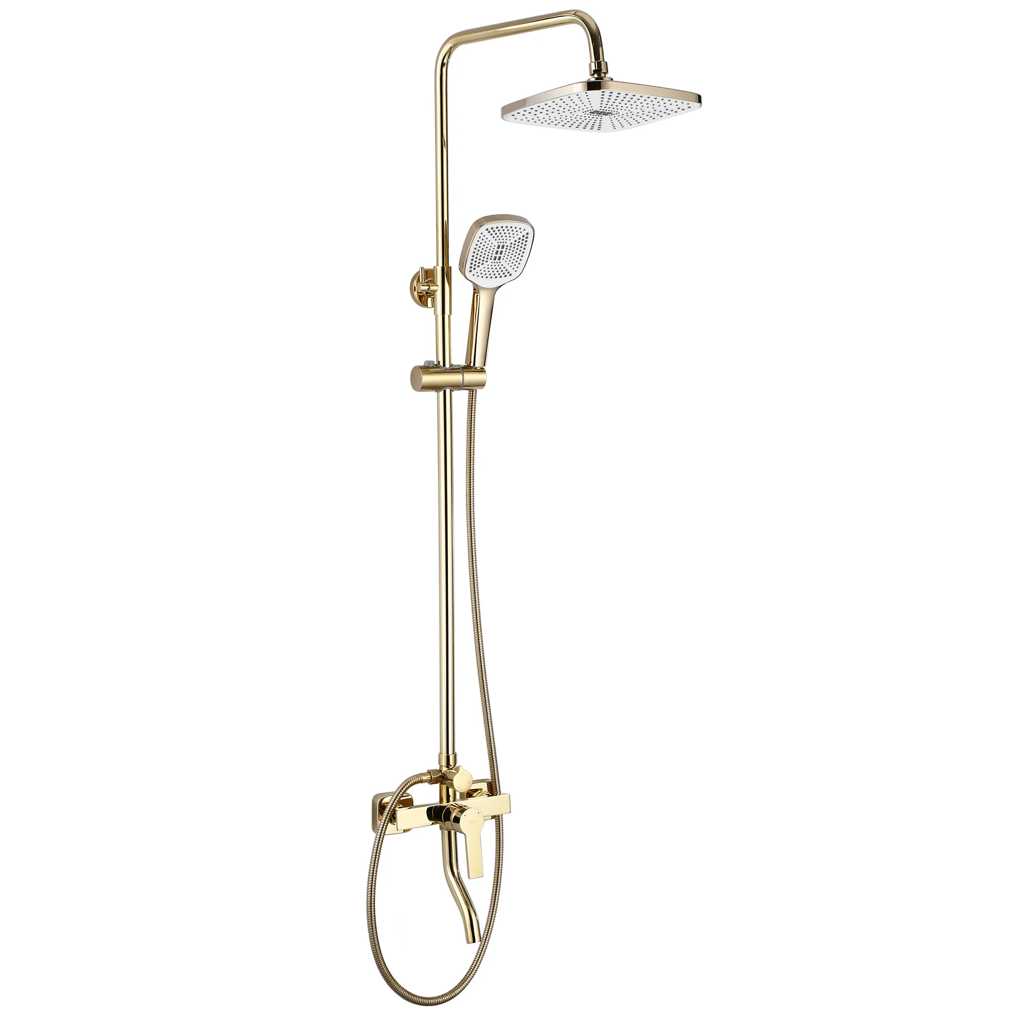 Baterii duș - Set de duș culoare auriu înălțime 144 cm material alamă/ABS model Argus Gold