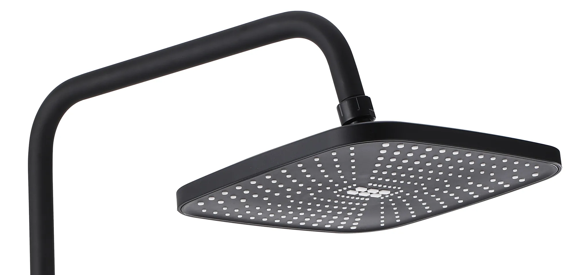 Set de duș culoare negru mat înălțime 136 cm material alamă/ABS model Storm Black Mat [2]