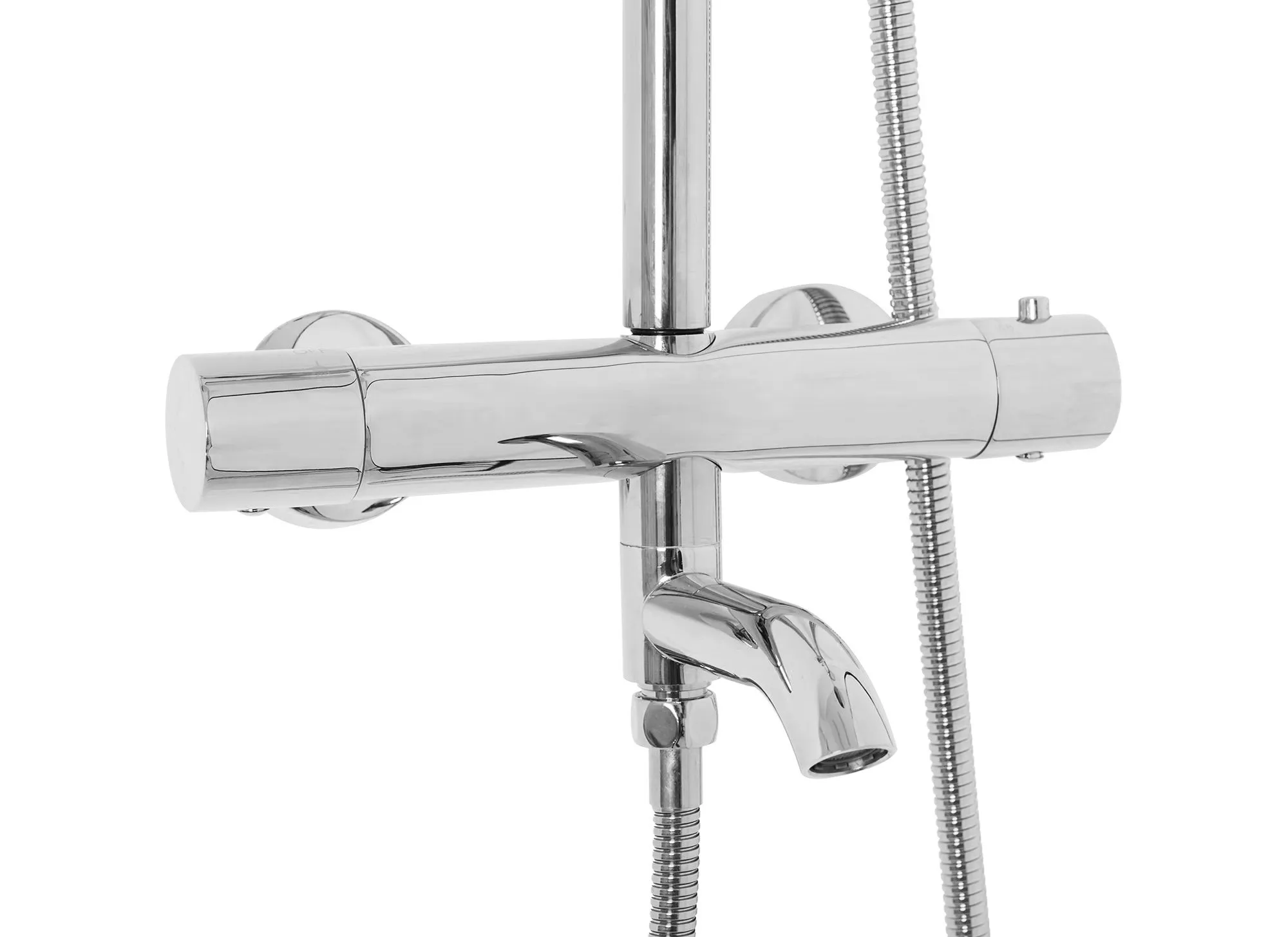Set de duș cu termostat culoare crom lucios înălțime 117 cm material alamă/ABS model Lungo Chrom [4]