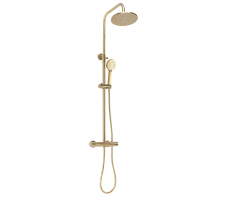 Set de duș culoare auriu periat înălțime 120 cm material alamă/ABS model Parot Gold Brushed