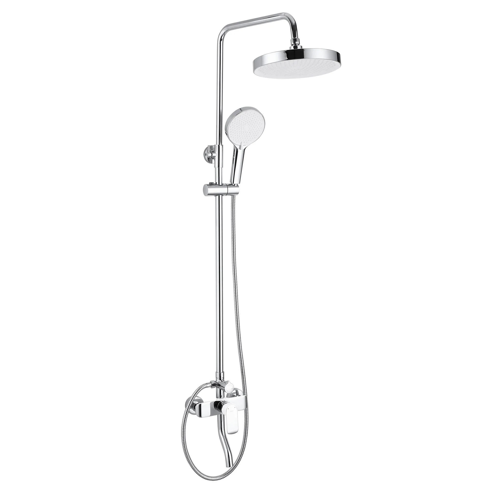 Set de duș culoare crom înălțime 144 cm material alamă/ABS model Bloom White Chrome