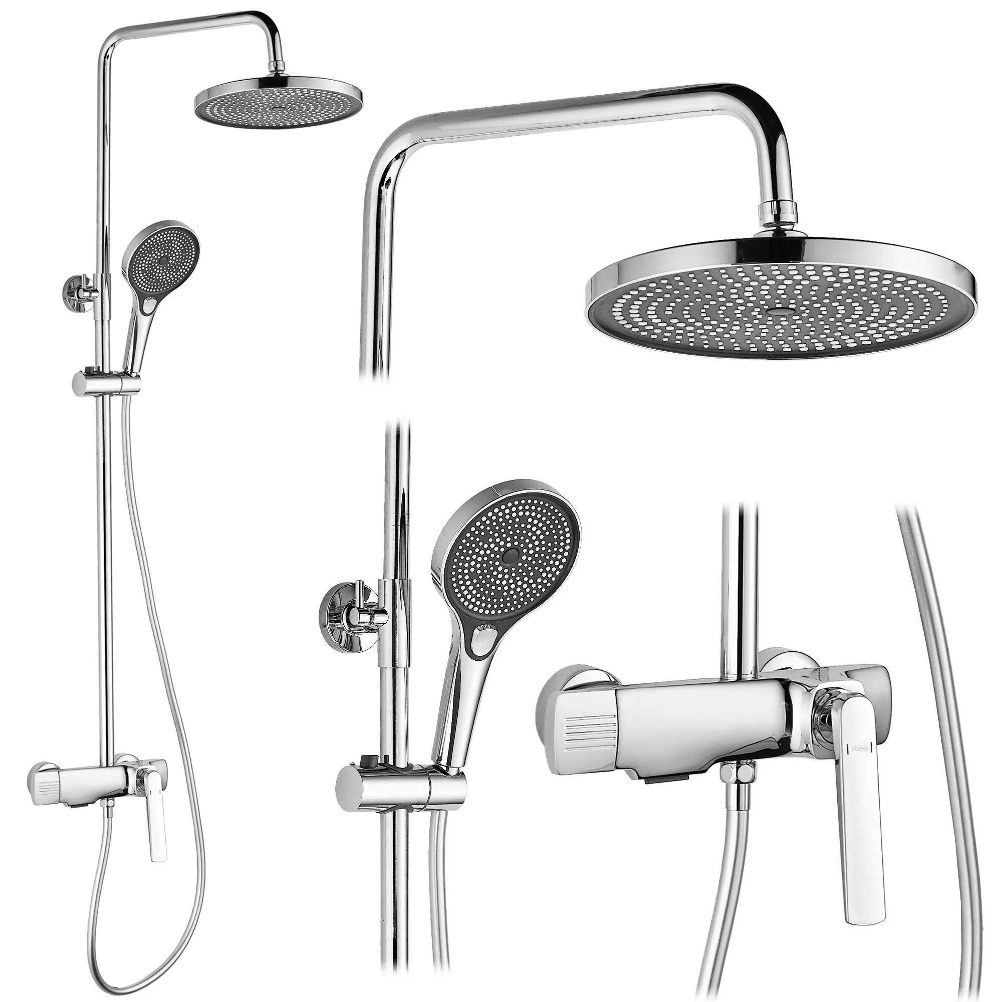 Set de duș culoare crom înălțime 119 cm material alamă/ABS model Rebel Chrome [1]