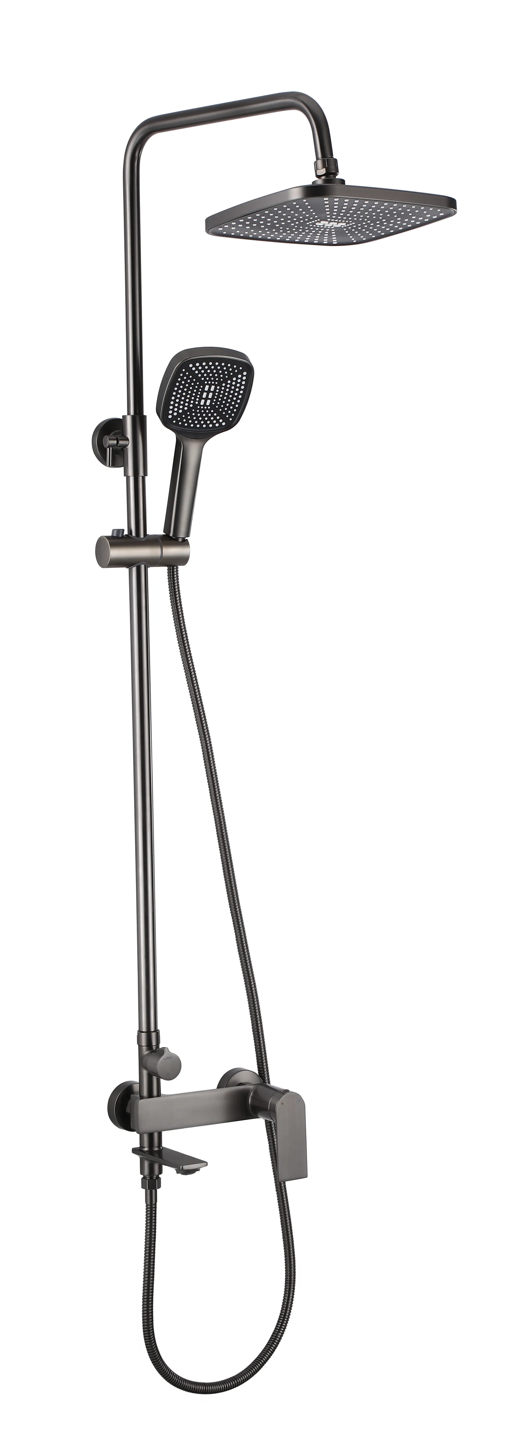 Baterii duș - Set de duș culoare titanium înălțime 136 cm material alamă/ABS model Storm Titanium