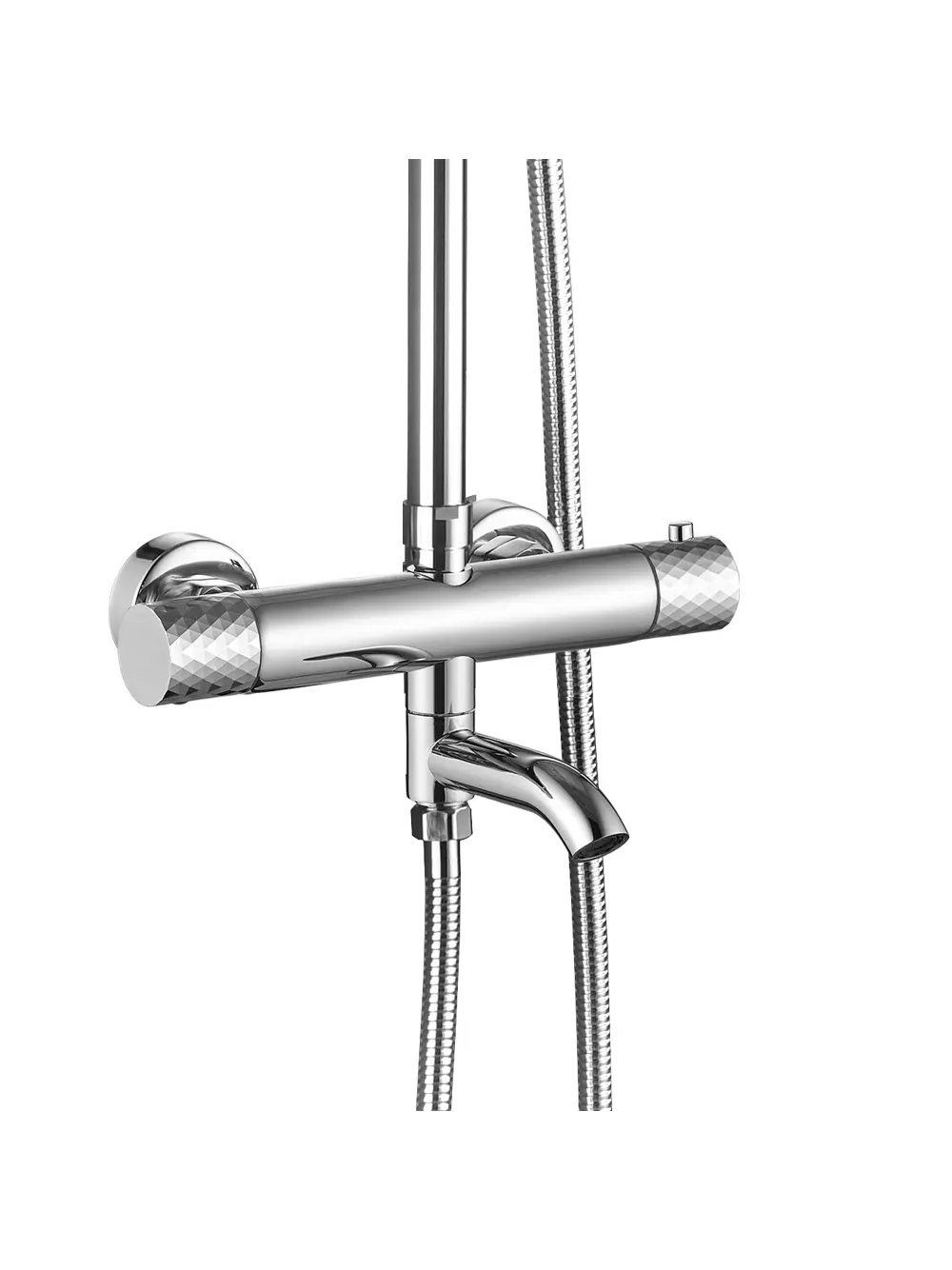 Set de duș finisaj crom lucios înălțime 125 cm model Lungo Diamond Crom [4]