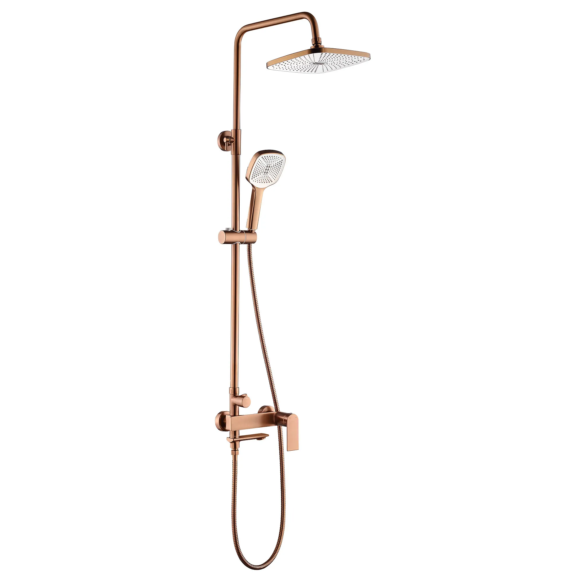 Set de duș finisaj cupru periat înălțime 135 cm model Storm Copper Brushed