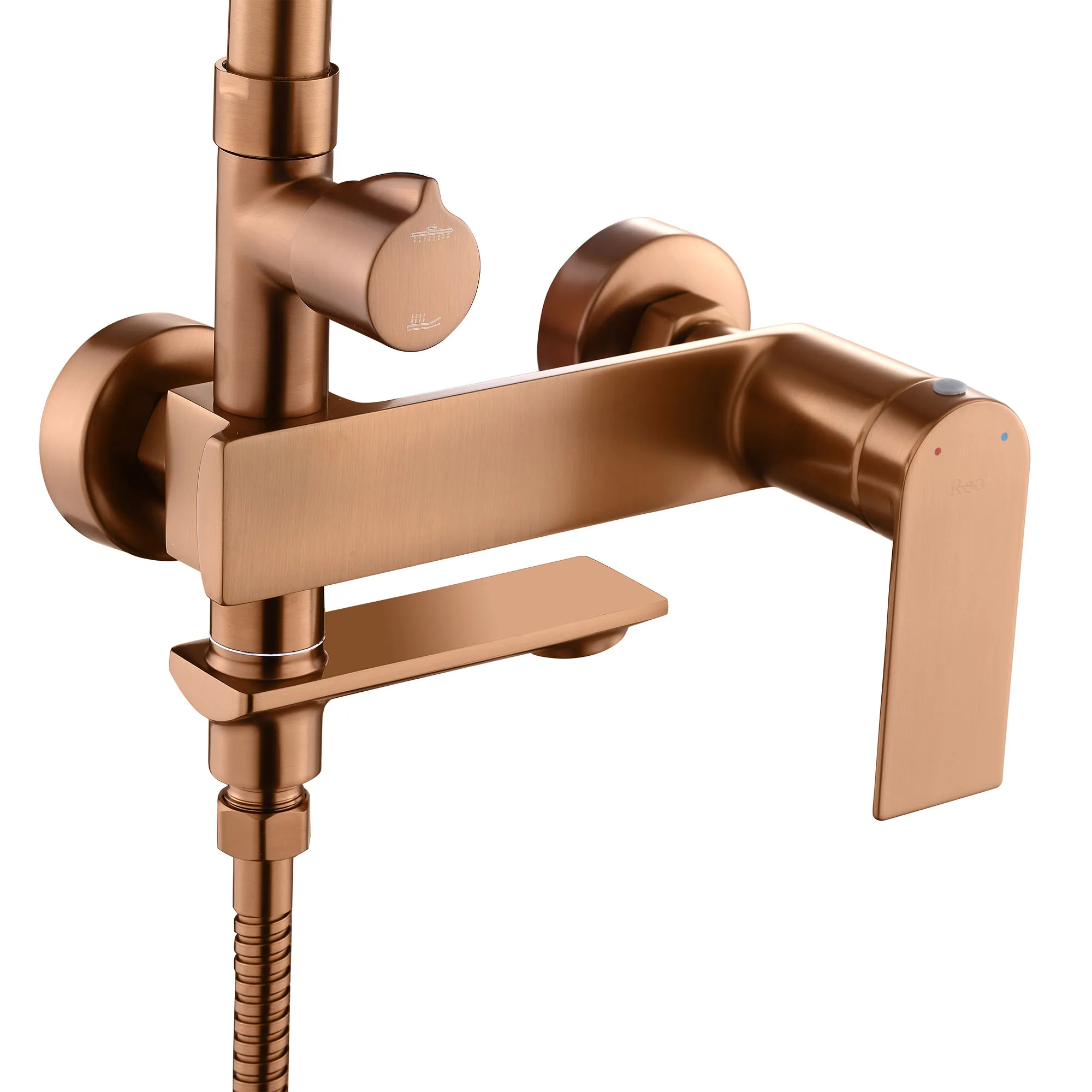 Set de duș finisaj cupru periat înălțime 135 cm model Storm Copper Brushed [2]