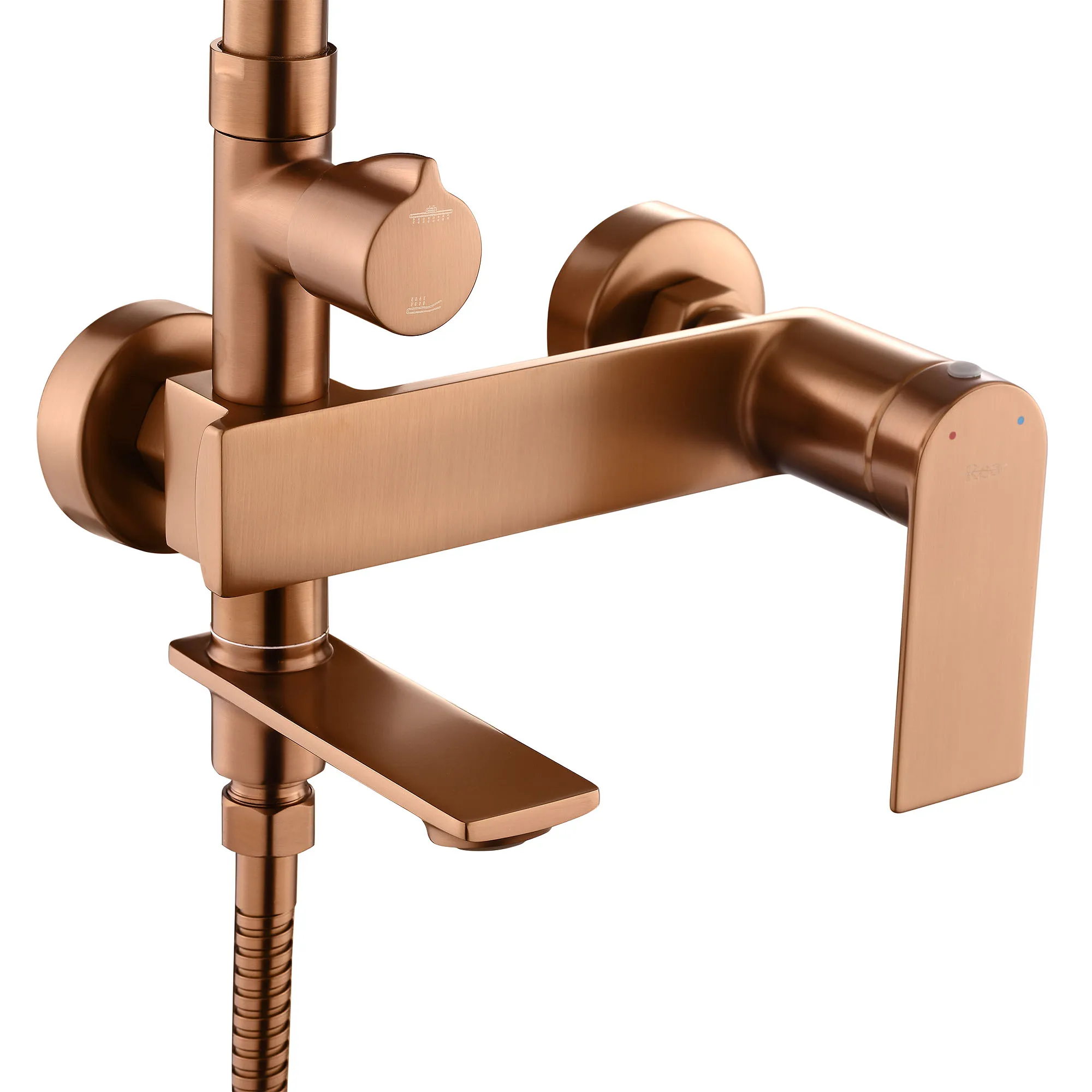 Set de duș finisaj cupru periat înălțime 135 cm model Storm Copper Brushed [1]