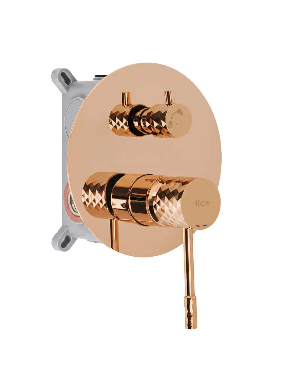 Set de duș încastrat finisaj cupru lucios model Lungo Diamond Copper [2]