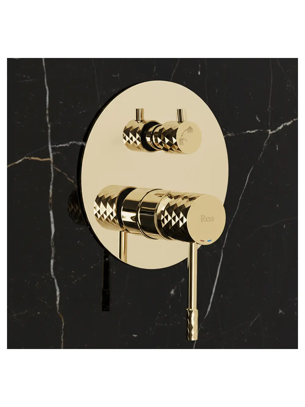 Set de duș încastrat finisaj auriu lucios model Lungo Diamond Gold [3]
