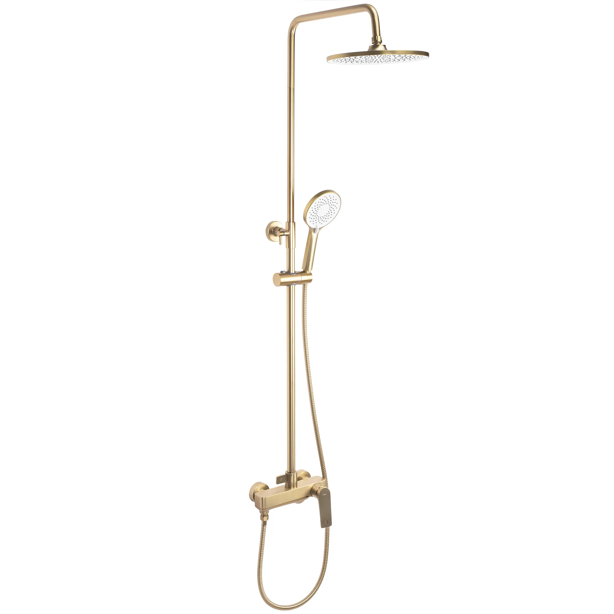 Baterii duș - Set de duș culoare auriu periat înălțime 153 cm material alamă/ABS model Avalon Gold Brushed