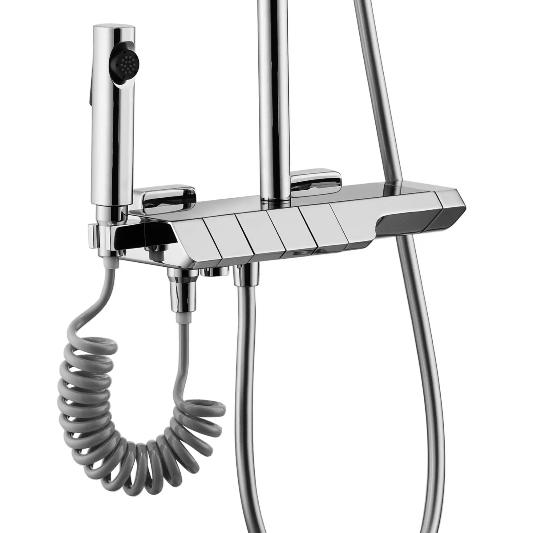 Set de duș culoare crom înălțime 115 cm material alamă/ABS model Rob Chrome [2]