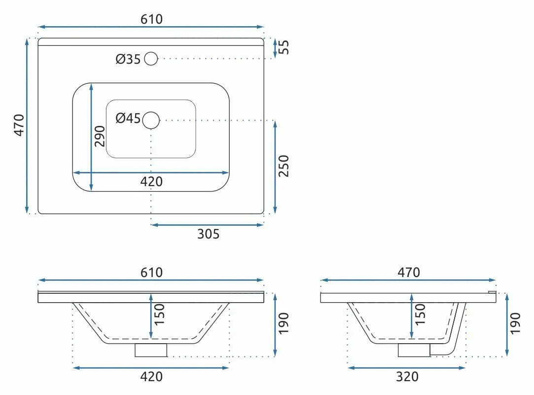 Set mobilier de baie cu lavoar și oglindă incluse lățime 60 cm culoare alb model Mario White [7]