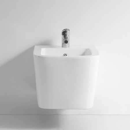 Set vas Wc și Bideu suspendabil culoare alb model Ines Tornado Rimless [11]