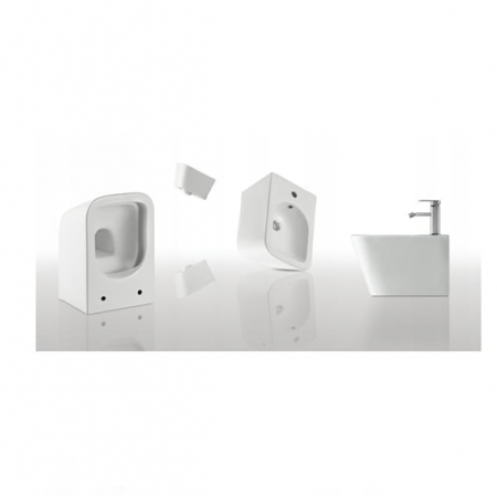 Set vas Wc + Bideu suspendabil culoare alb model Imperia White - Veldman [3]