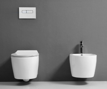 Set vas Wc + Bideu suspendabil culoare alb model Alba White - Veldman [2]