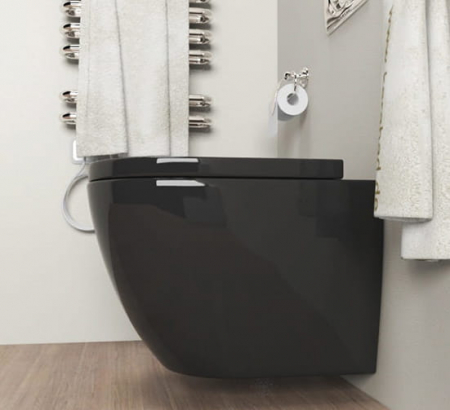 Set vas Wc + Bideu suspendabil culoare negru model Vera Black - Veldman [4]