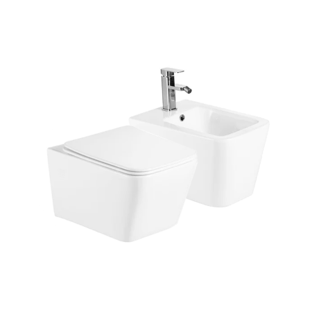 TOATE PRODUSELE - Set vas Wc + Bideu suspendabil culoare alb model Imperia 2 White - Veldman