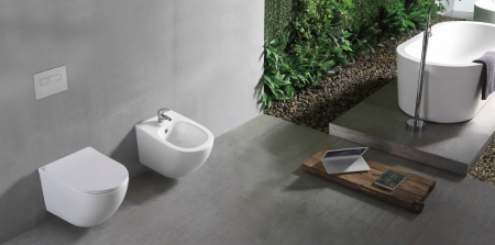 Set vas Wc + Bideu suspendabil culoare alb model Vera White - Veldman [6]