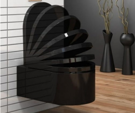 Set vas Wc + Bideu suspendabil culoare negru model Lorent Black - Veldman [5]