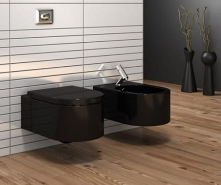 Set vas Wc + Bideu suspendabil culoare negru model Lorent Black - Veldman [2]
