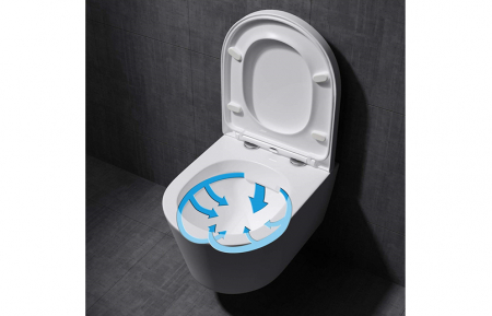 Set vas Wc + Bideu suspendabil culoare alb model Sonata White - Veldman [7]