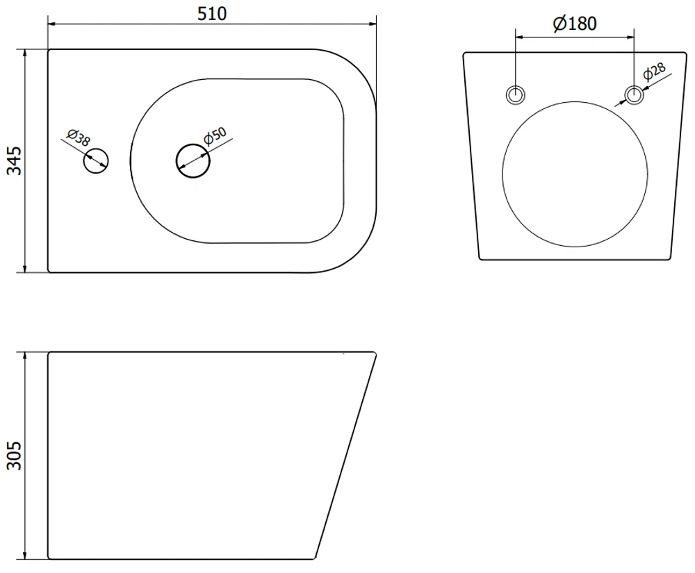 Set vas Wc și Bideu suspendabil cu capac slim cu închidere lentă culoare alb model Teo Rimless [7]