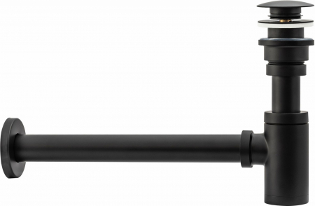 Sifon universal pentru lavoar culoare negru mat old + dop tip click-clack model Old Black Matt [2]