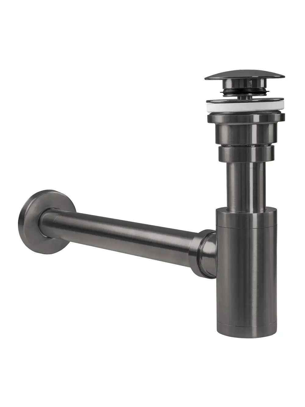 Sifon universal pentru lavoar culoare titan periat + dop tip click-clack model Titan Brush [1]