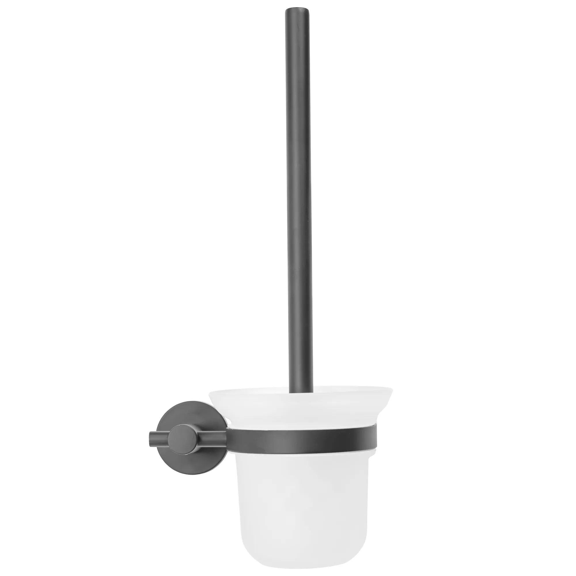 Perie Wc cu suport finisaj gri metalic model rotund 322234A Leo [3]
