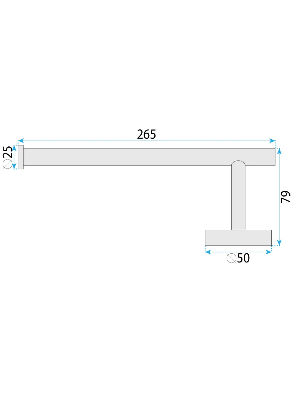 Suport prosop baie finisaj cupru periat model Brush Copper 6610A seria Modern [5]