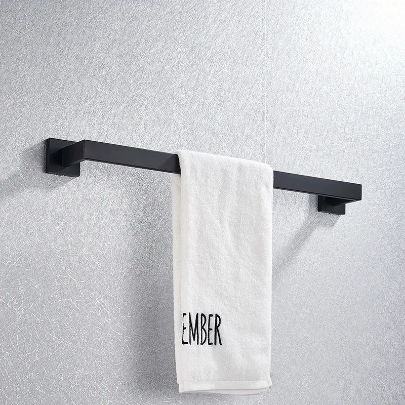 Suport prosop baie finisaj negru mat model pătrat 332917 Black [2]